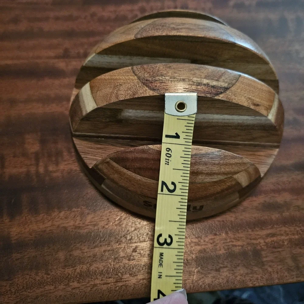 Arcacia Wood  Round Stand For Organizing Or Displaying Cutting Boards Cottagecor